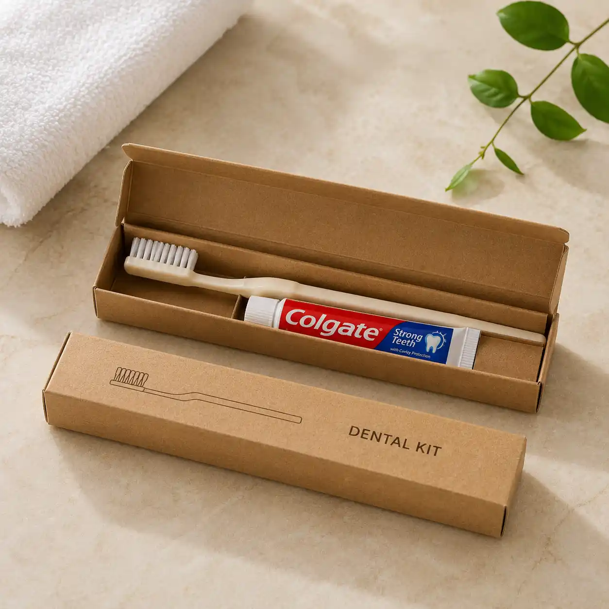 Dental Kit with Colgate Brown Box