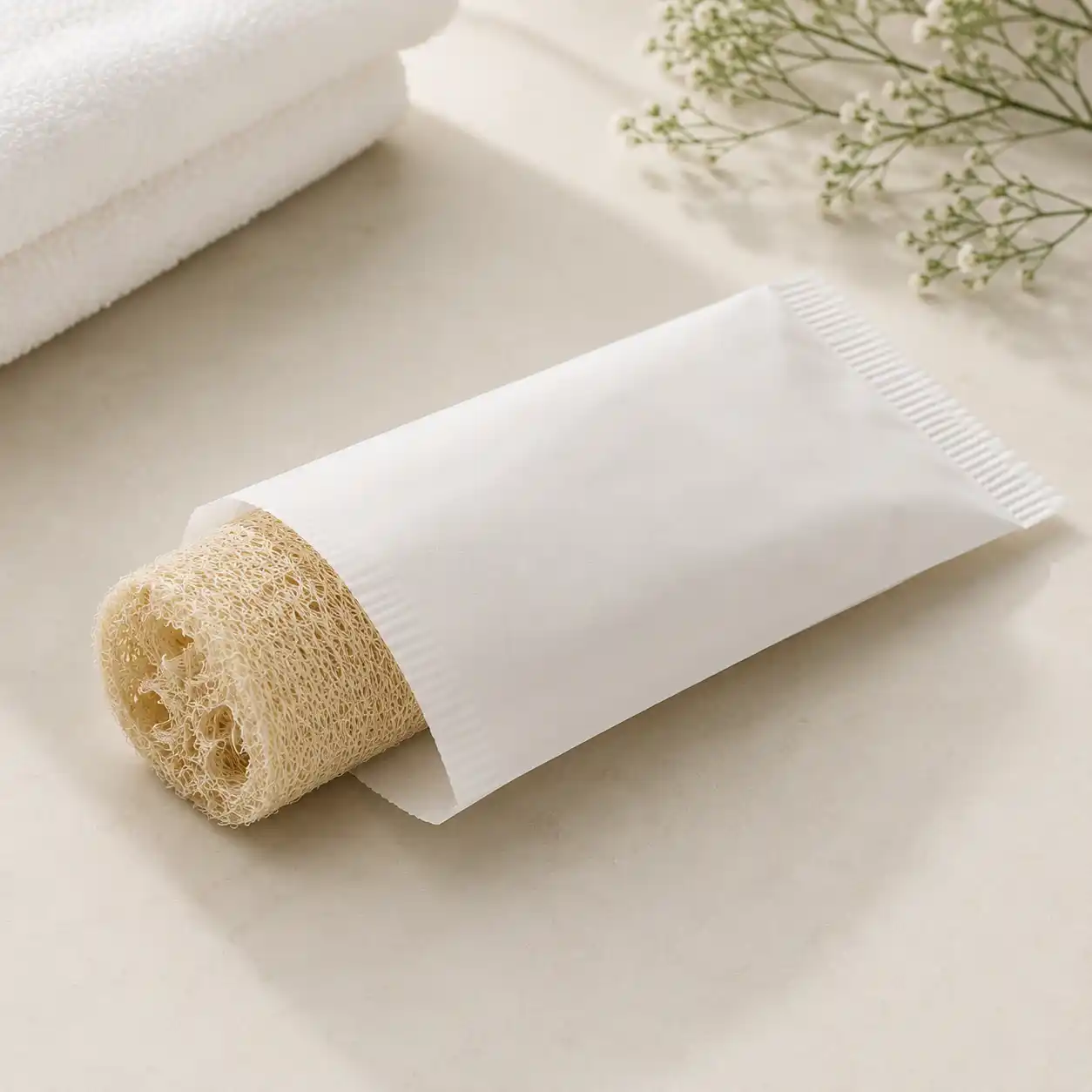 Loofa with White Pouch Pack