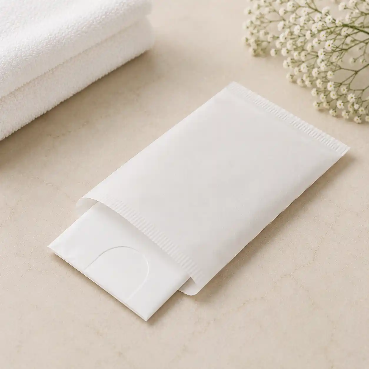 Sanitary Bag with White Pouch Pack