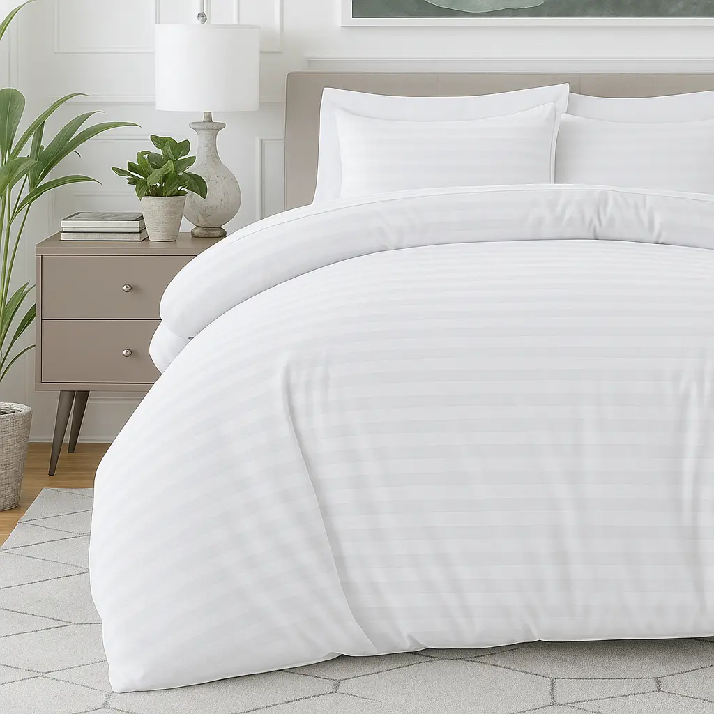 Duvet Cover Striped White