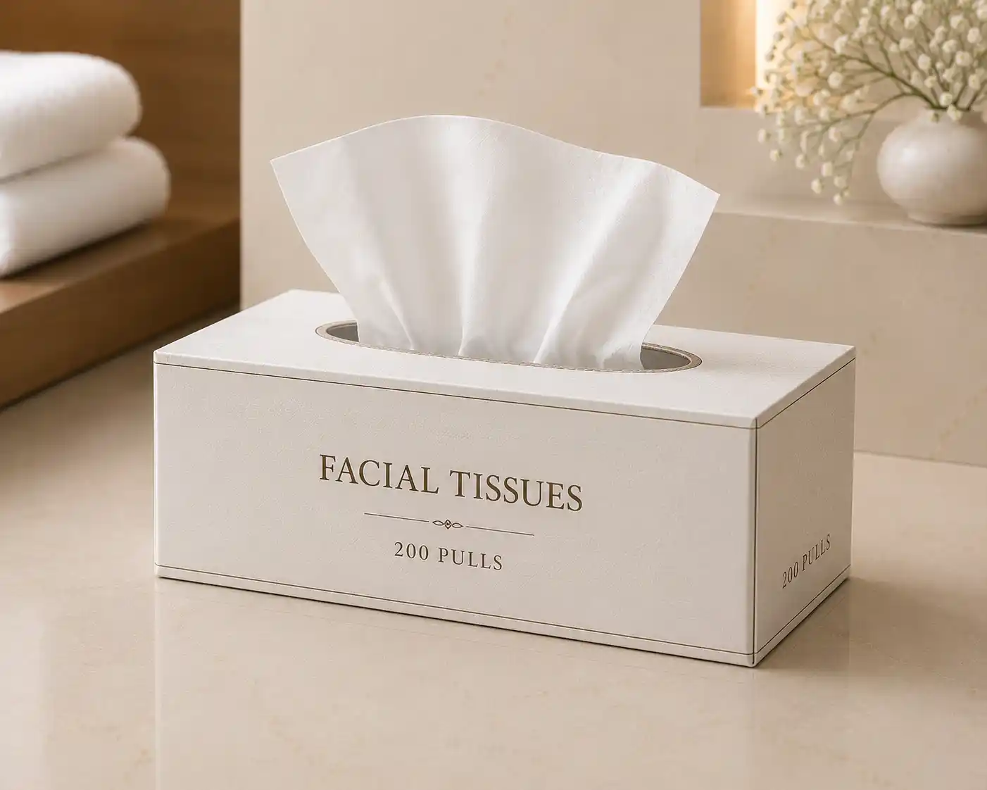 Hotel Facial Tissue Box 200 Pulls