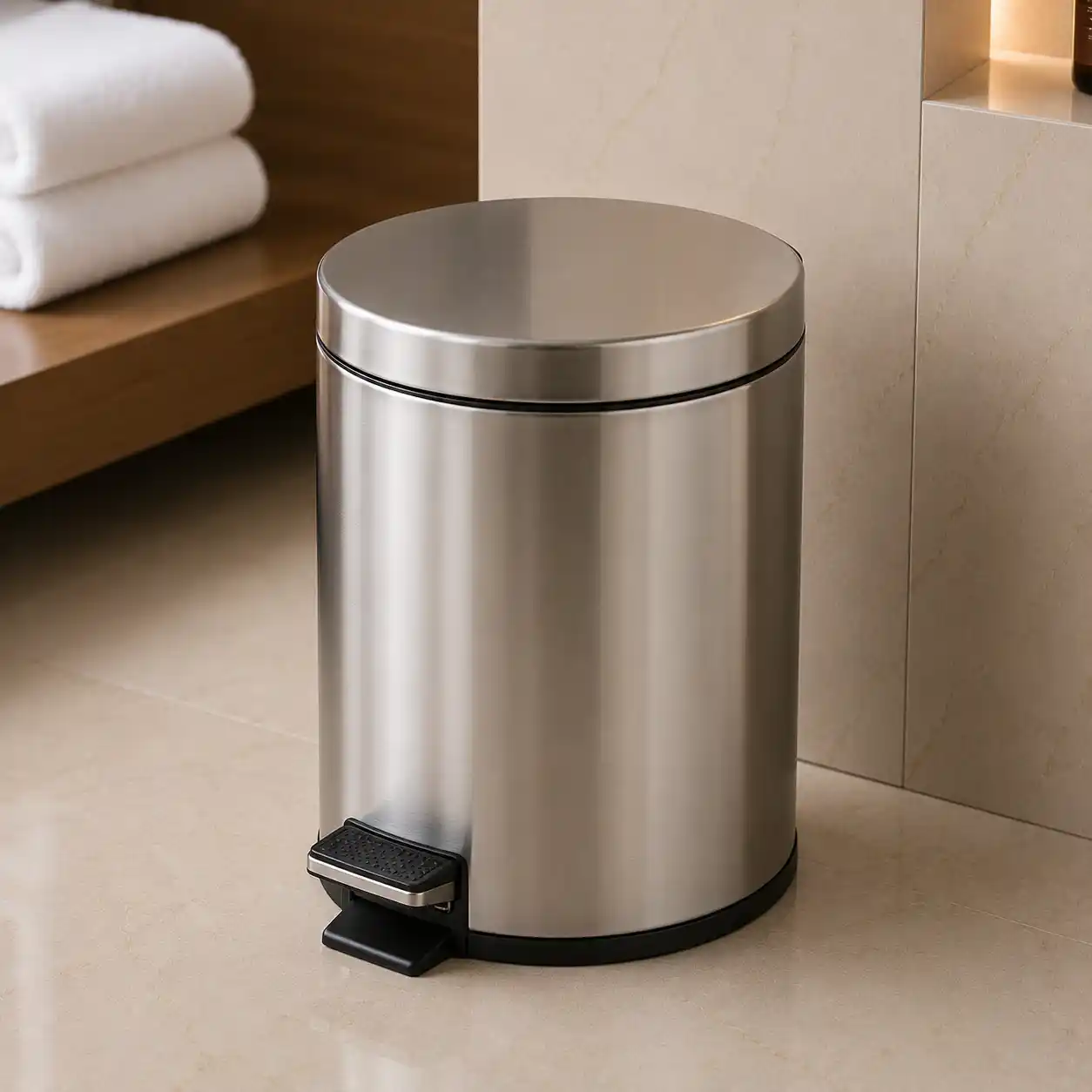 Stainless Steel Pedal Dustbin Hotel
