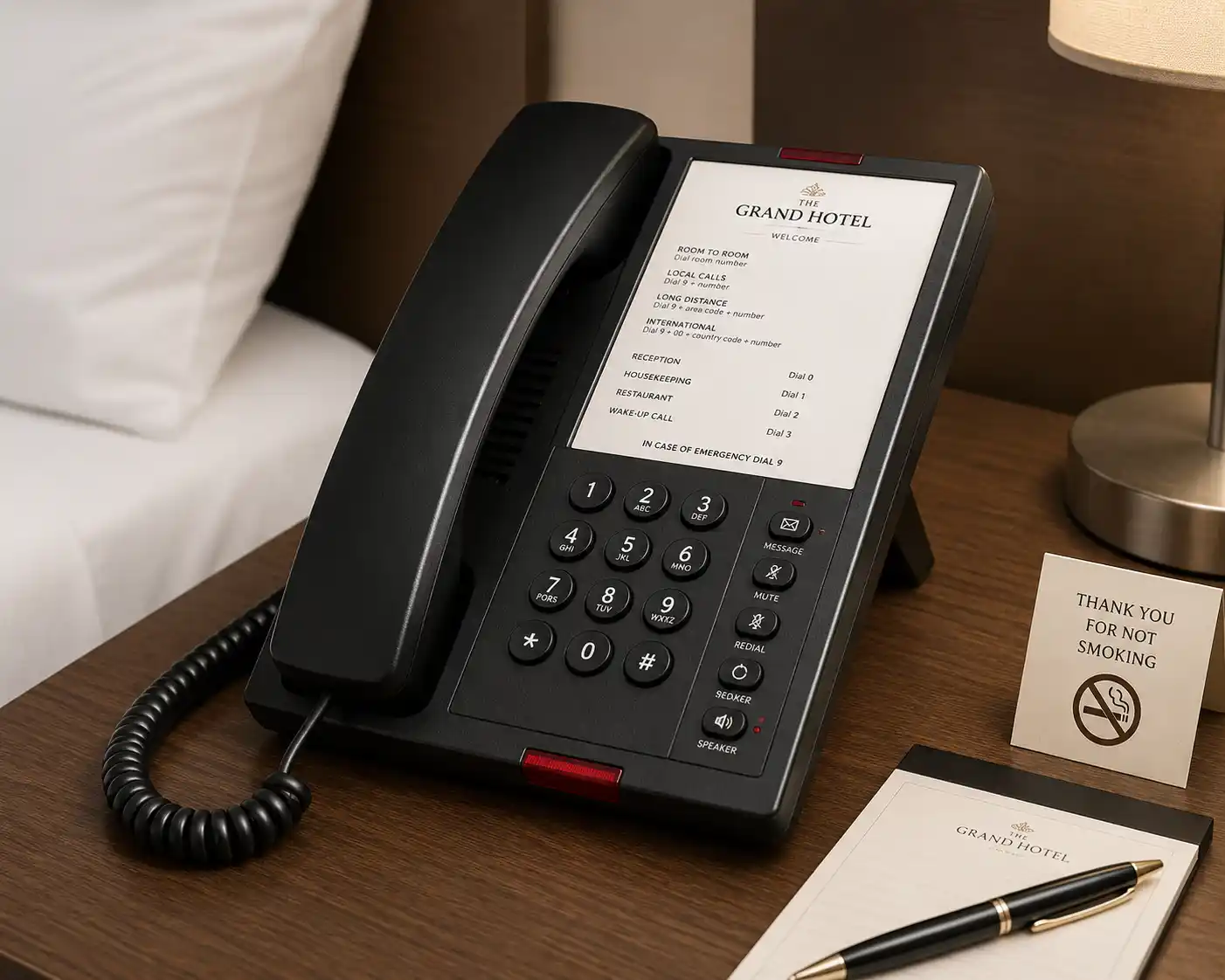 Hotel Room Telephone Desk Set
