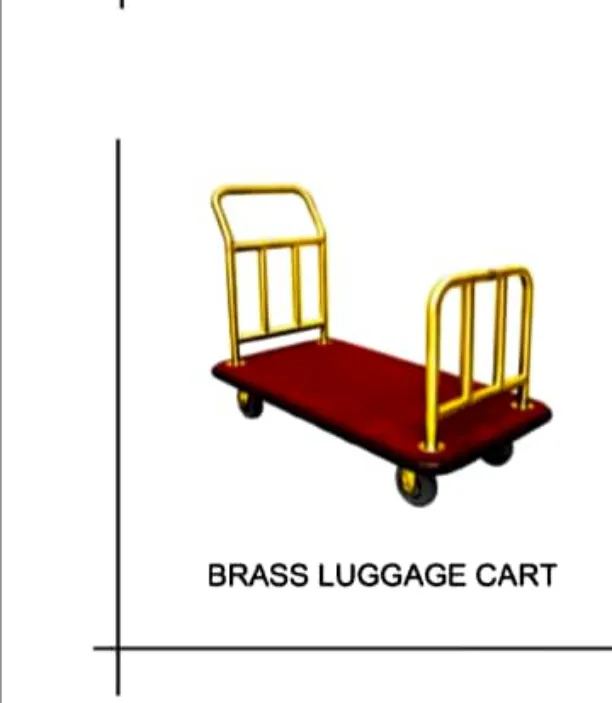 Brass Luggage Cart