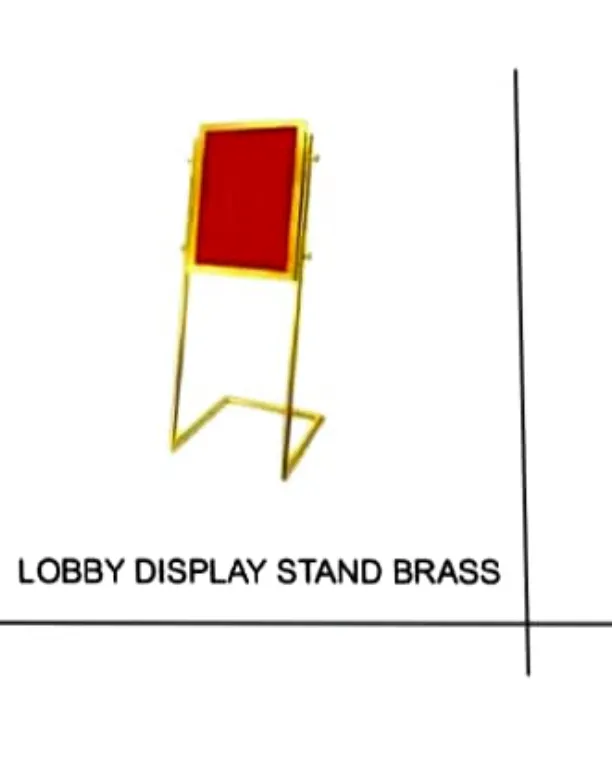 Lobby Display Stand Brass
