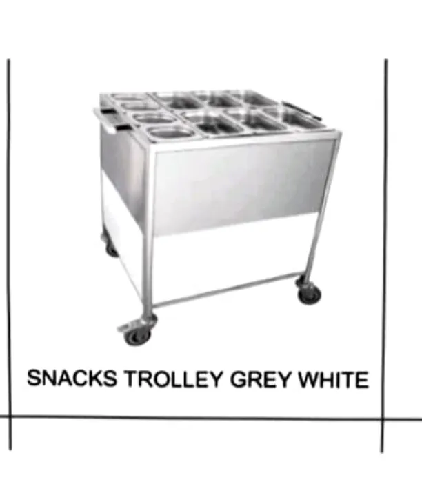 Snacks Trolley Grey White