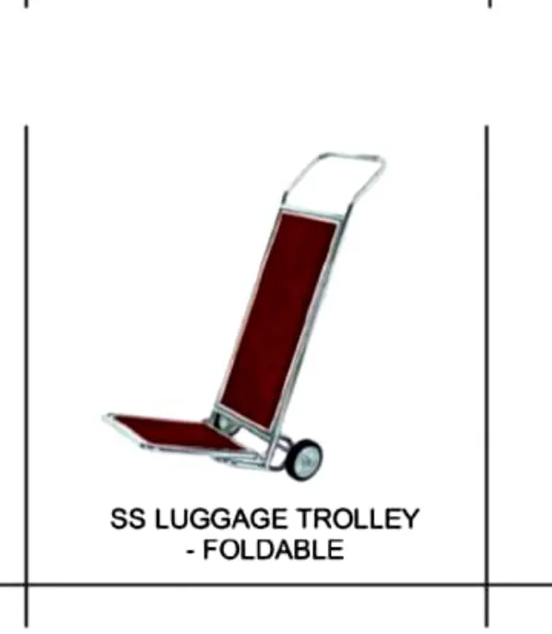 SS Luggage Trolley Foldable